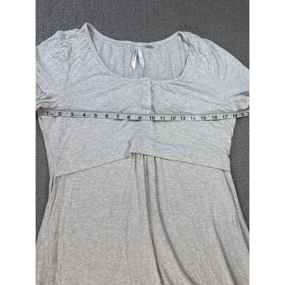 Seraphine Maternity & Nursing Dress Mini Casual Short Sleeve Comfy Gray Medium - Picture 5 of 8